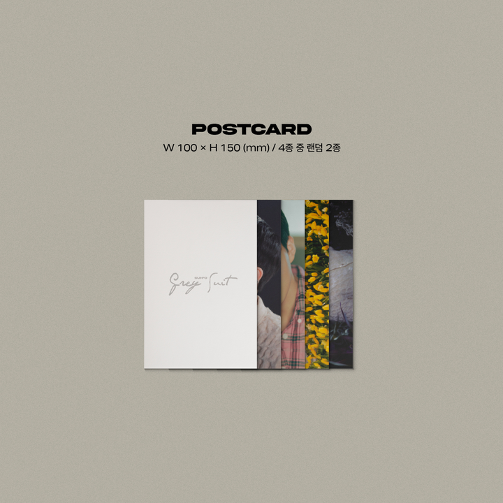 Suho Grey Suit 2nd Mini Album photobook Color version, Grey version postcard