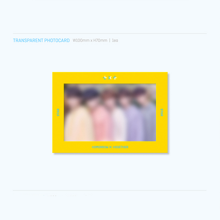 TXT The Dream Chapter: Star 1st Mini Album transparent photocard
