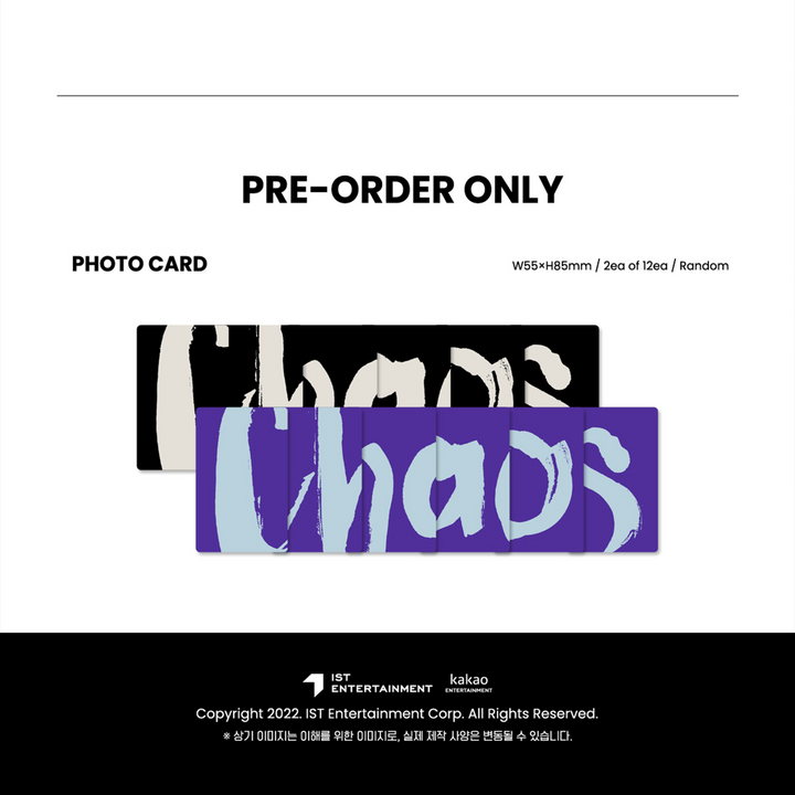 Victon Chaos 7th Mini Album Fate version, Control version pre-order only photocard