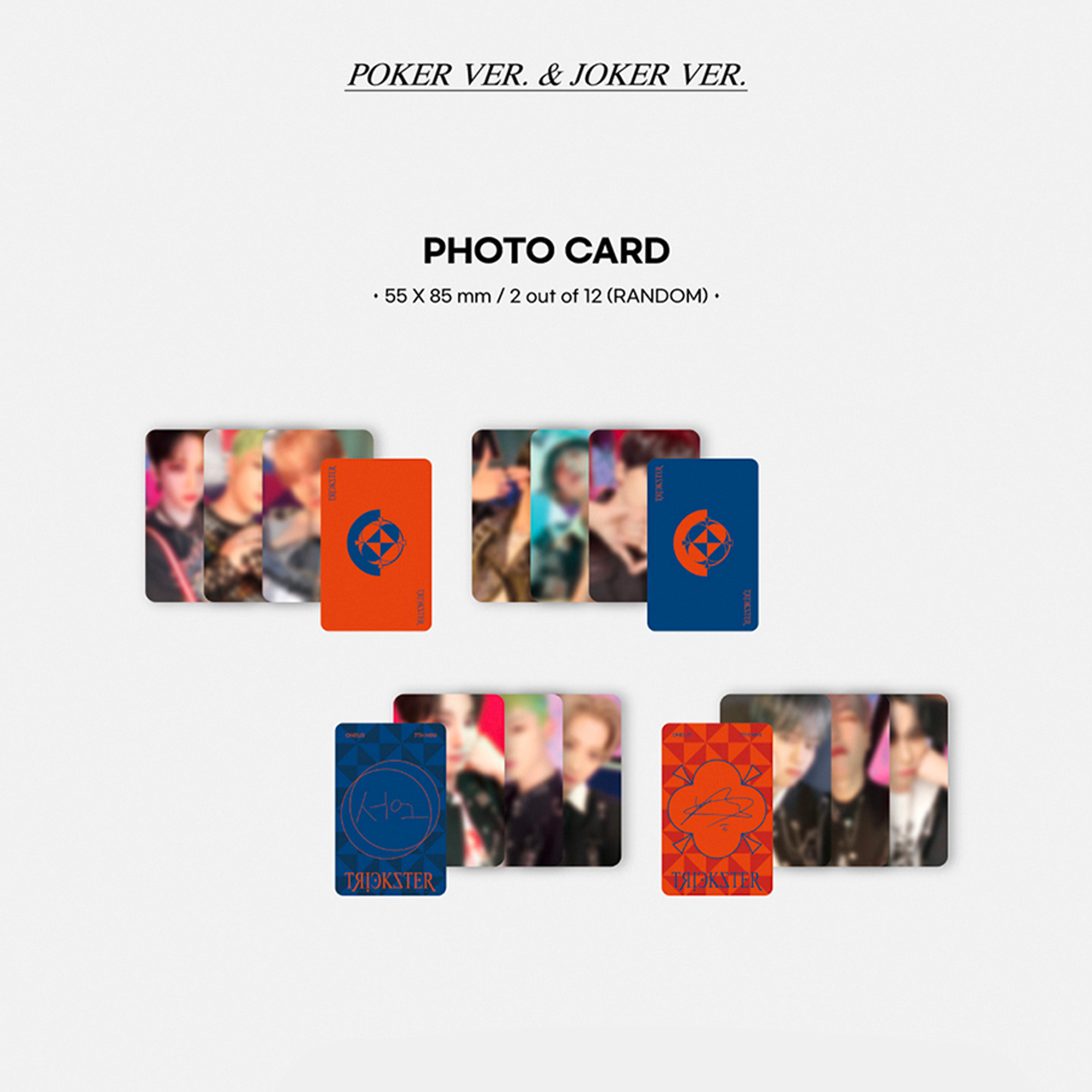 Oneus Trickster 7th Mini Album Joker version, Poker version photocard
