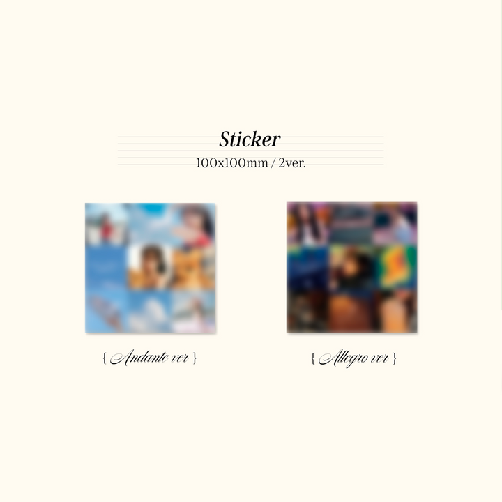 Jo Yuri Op. 22 Y-Waltz in Major 1st Mini Album Andante version, Allegro version sticker