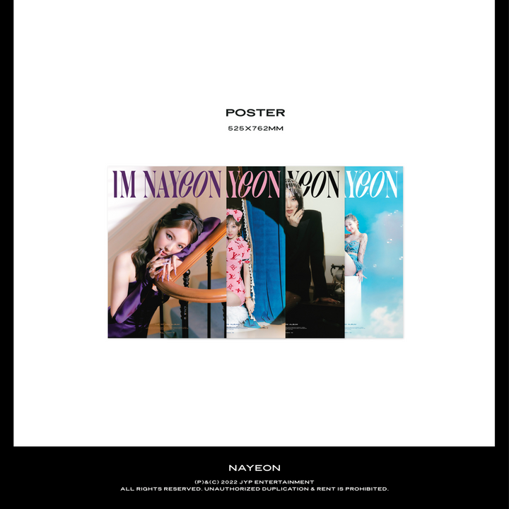 Nayeon Twice I'm Nayeon 1st Mini Album I'm version, Na version, Yeon version, Pop version pre-order benefit poster
