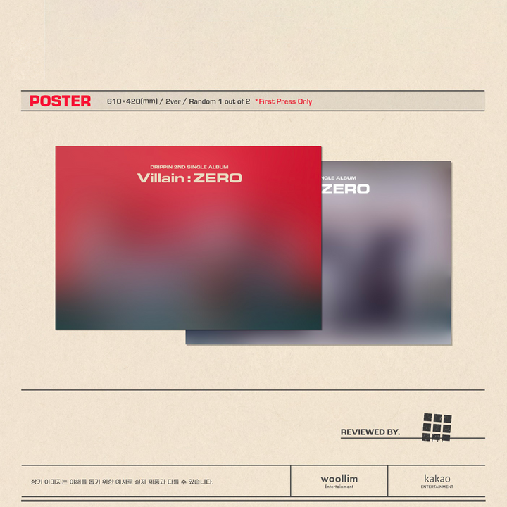 Drippin Villain: Zero 2nd Single A version, B version poster