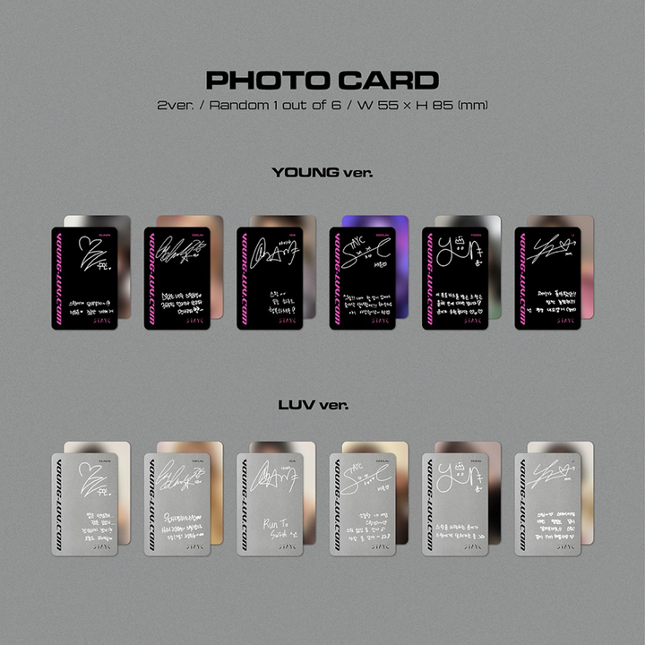 Stayc Young-Luv.com 2nd Mini Album Young version, Luv version photocard