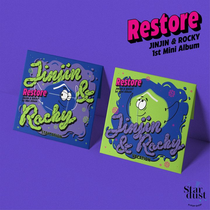 Astro JinJin & Rocky Restore 1st Mini Album Staycation version / Vacation version cover
