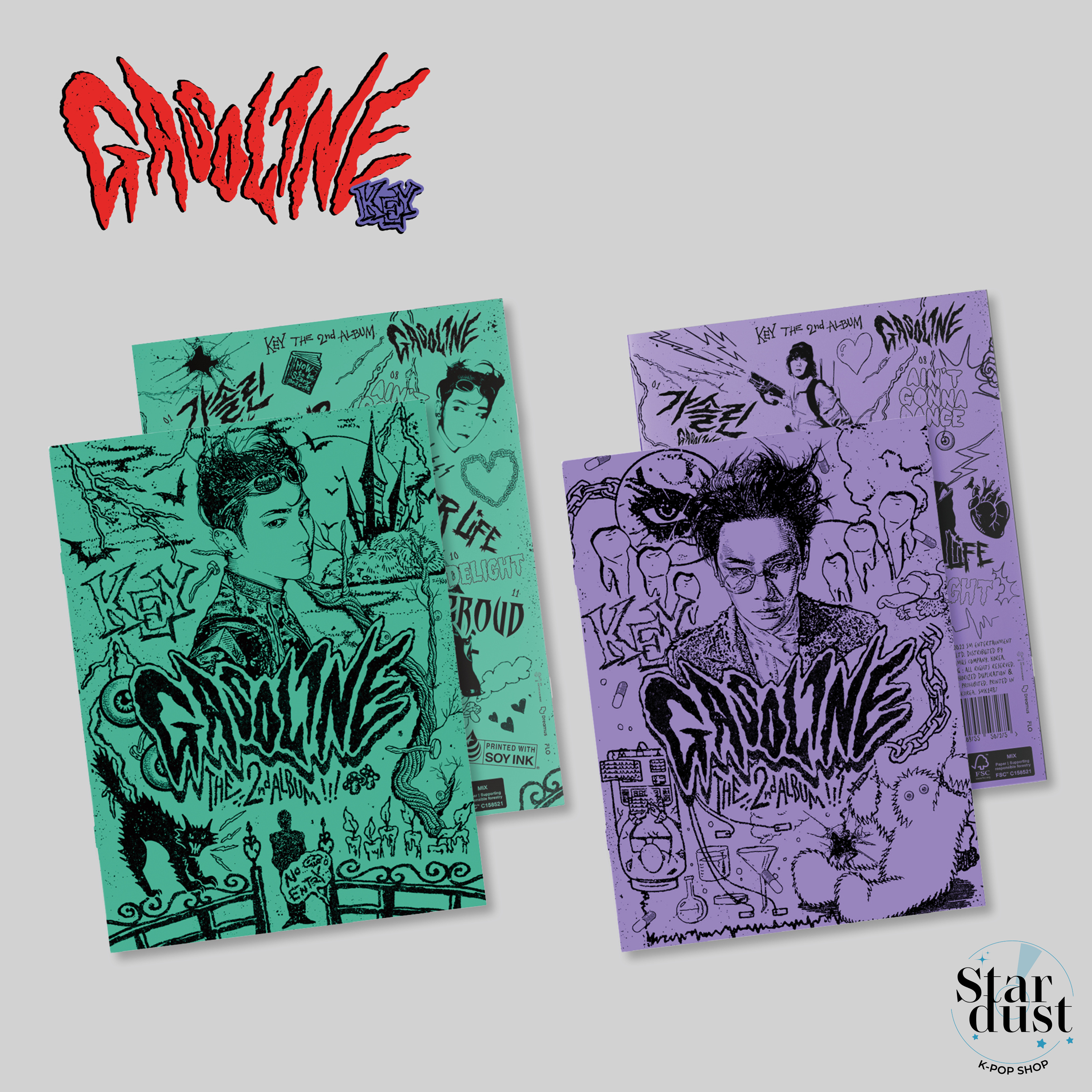 KEY - GASOLINE [2nd Full Album] Booklet Ver. - Stardust K-pop Shop