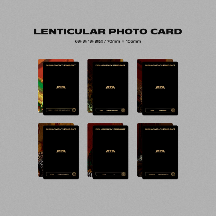 P1Harmony Disharmony: Find Out 3rd Mini Album (+World ver) lenticular photocard