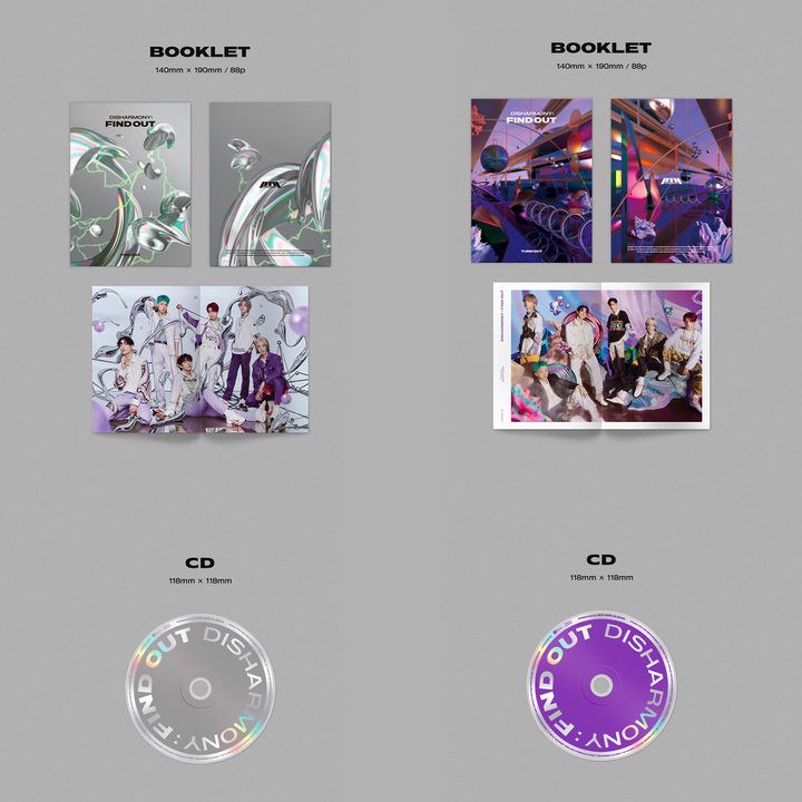 P1Harmony Disharmony: Find Out 3rd Mini Album (Find Out ver / Turn Out ver) booklet, CD