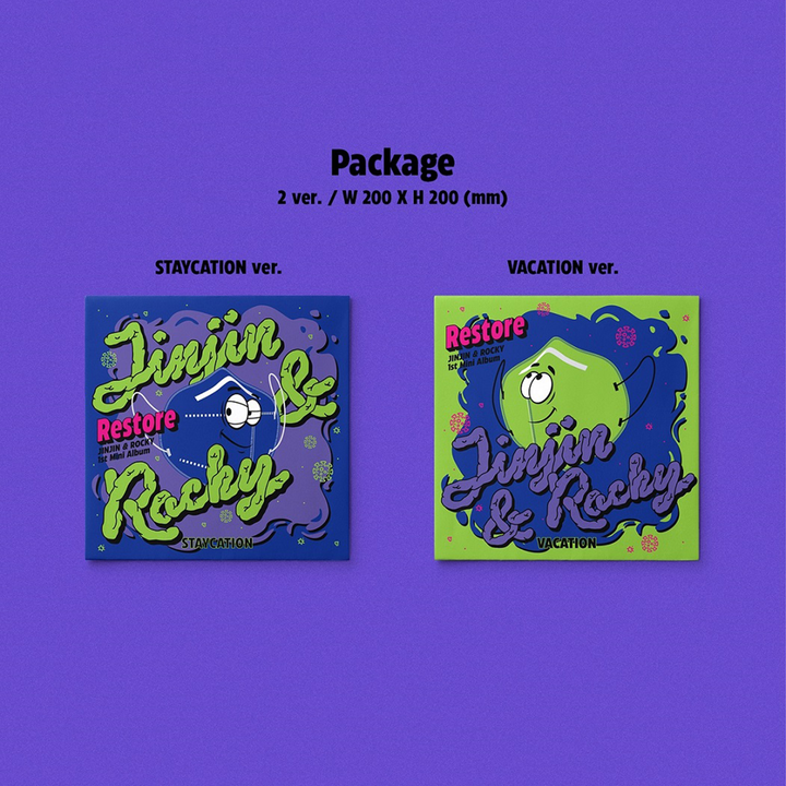Astro JinJin & Rocky Restore 1st Mini Album Staycation version / Vacation version package