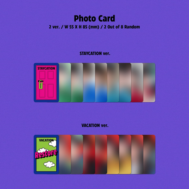 Astro JinJin & Rocky Restore 1st Mini Album Staycation version / Vacation version photocard